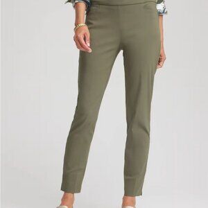 Chico's green brigitte pull on pants size 1